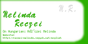 melinda reczei business card